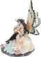 Ebros Winter Butterfly Fairy with White Unicorn On Mushrooms Figurine 6.5" Long