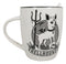Wicca Sacred Hellhound Pentagram Devil Dog Porcelain Mug With Spoon Set 13oz