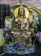 Bodhisattva Buddha Kuan Yin Seated on Lotus In Meditation Sculpture Statue
