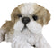 Lifelike Adorable Shih Tzu Dog At Rest With Glass Eyes Figurine Pet Pal Memorial