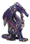 Ebros Small Purple Rain Armored Midnight Dragon Statue 4.5" High Fantasy Prehistoric Dungeons and Dragons Warrior Slayer Dark Knight Collectible Figurine