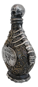 Ceramic Witchcraft Mad Doctor Skeleton Spine Powdered Bones Skull Potion Bottle