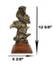Patriotic Rustic American Bald Eagles Head Bust Figurine With Faux Wood Stand