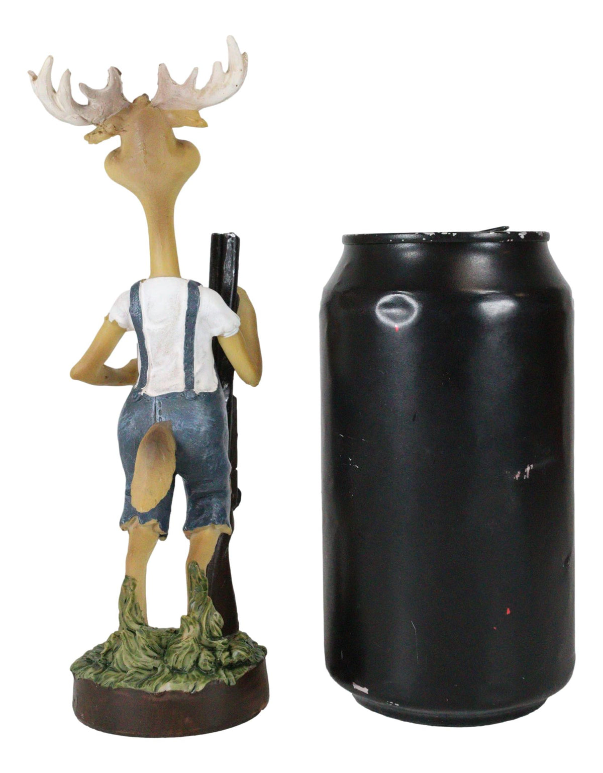 Hunting Hillbilly Buck Teeth Deer with Shotgun Rifle and Moonshine Cup Figurine - Ebros Gift