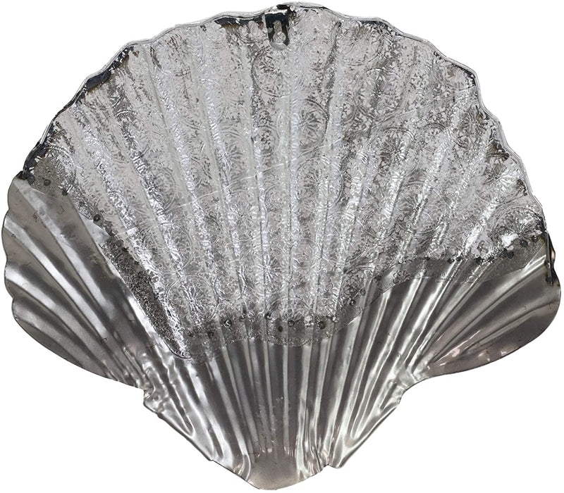 Ebros Sea Shell Clams 3 Piece Large To Small Size Aluminum Metal Wall Decor