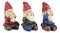 Ebros Whimsical See Hear Speak No Evil Gnomes Statue 4"H Set Of 3 Wise Gnomes