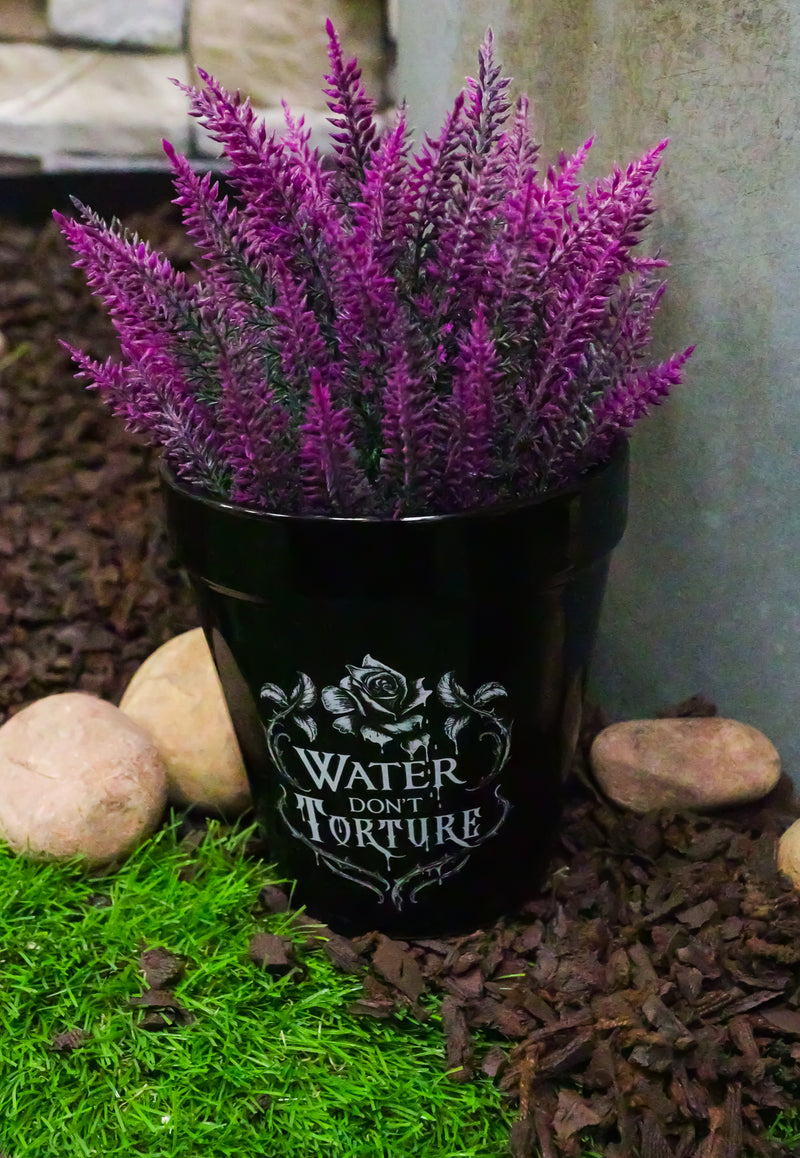 Water Don't Torture Rose Vines Wicca Witch Apothecary Flower Herbs Planter Pot