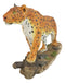 Wild Animal Kingdom Leopard Walking On Forest Trail Statue Giant Cat Figurine