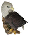 Large Mountain Grand Bald Eagle Perching On Tree Branch Wall Decor Plaque 17.5"H