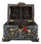 Large Caribbean Pirate Marauder Skull With Criss Cross Blades Treasure Chest Box