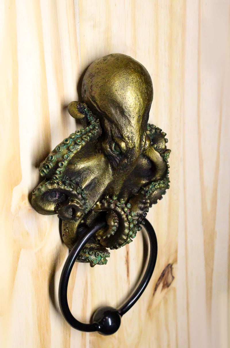 Ebros Deep Ocean Creature Octopus Door Knocker 8.5"Tall Kraken Monster Cthulhu