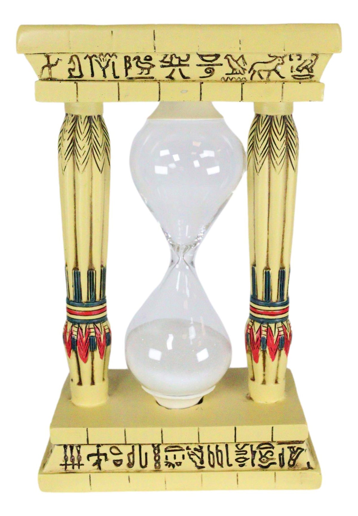 Ebros Gift Egyptian Memphis Palace Pillar Hieroglyphs Column Sandtimer Desktop Figurine