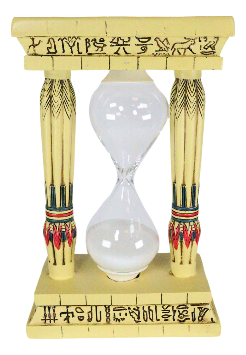Ebros Gift Egyptian Memphis Palace Pillar Hieroglyphs Column Sandtimer Desktop Figurine