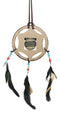 Turquoise Native Bear Paw Dreamcatcher Wall Hanging Decor 5"Diam Dream Catcher