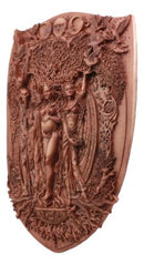Pagan Wiccan Tripple Goddess Maiden Mother Crone Shield Wall Plaque 14.5" Tall