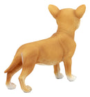 Ebros Adorable Chiquito Chihuahua Dog Statue 7.75"L Lifelike Short Hair Chihuahua