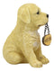 Ebros Gift Set of 4 Dogs Realistic Poodle Fawn and Black Labrador and Yorkshire Terrier Puppies Figurines with Greeting Signs As Welcome Home Decor Pet Pals Dog Sculpture 6.25" Tall Memorial Statues