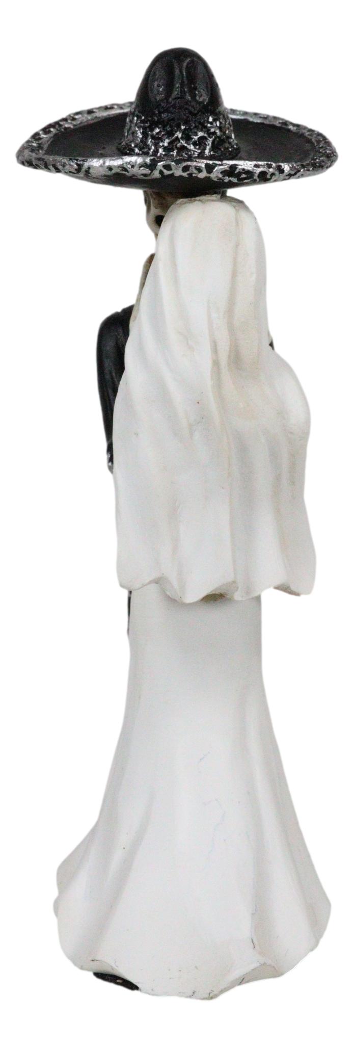 Love Never Dies Wedding Bride & Groom Mariachi Skeleton Couple Dancing Figurine