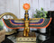 Egyptian Goddess Of Motherhood Kneeling Isis With Open Wings Statue 12.75"Long