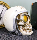 Ebros Aviation Airman Fighter Pilot Helmet Skull With Aviator Sunglasses Shades Statue Ossuary Skeleton Macabre Halloween Graveyard Spooky Skulls Figurine