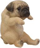 Ebros Pot Pal Hanging Pug Puppy Pooch Dog Statue 6.5" Tall with Glass Eyes
