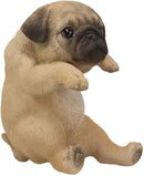 Ebros Pot Pal Hanging Pug Puppy Pooch Dog Statue 6.5" Tall with Glass Eyes