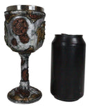 Ebros Gift Steampunk Robotic Cyborg Dragon Fire Wheel Engine 5oz Wine Drink Goblet Chalice