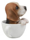 Ebros Collectible Teacup Pet Pals Puppy Collectible Resin Figurine 5.75"H (Beagle)