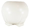Ebros Teco Art Pottery by Frank Lloyd Wright Contemporary Satin White Orb Vase Decor