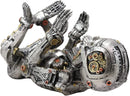 Ebros Steampunk Cyborg Robotic Terminator Skeleton Wine Bottle Holder 9.5"L