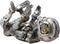 Ebros Steampunk Cyborg Robotic Terminator Skeleton Wine Bottle Holder 9.5"L