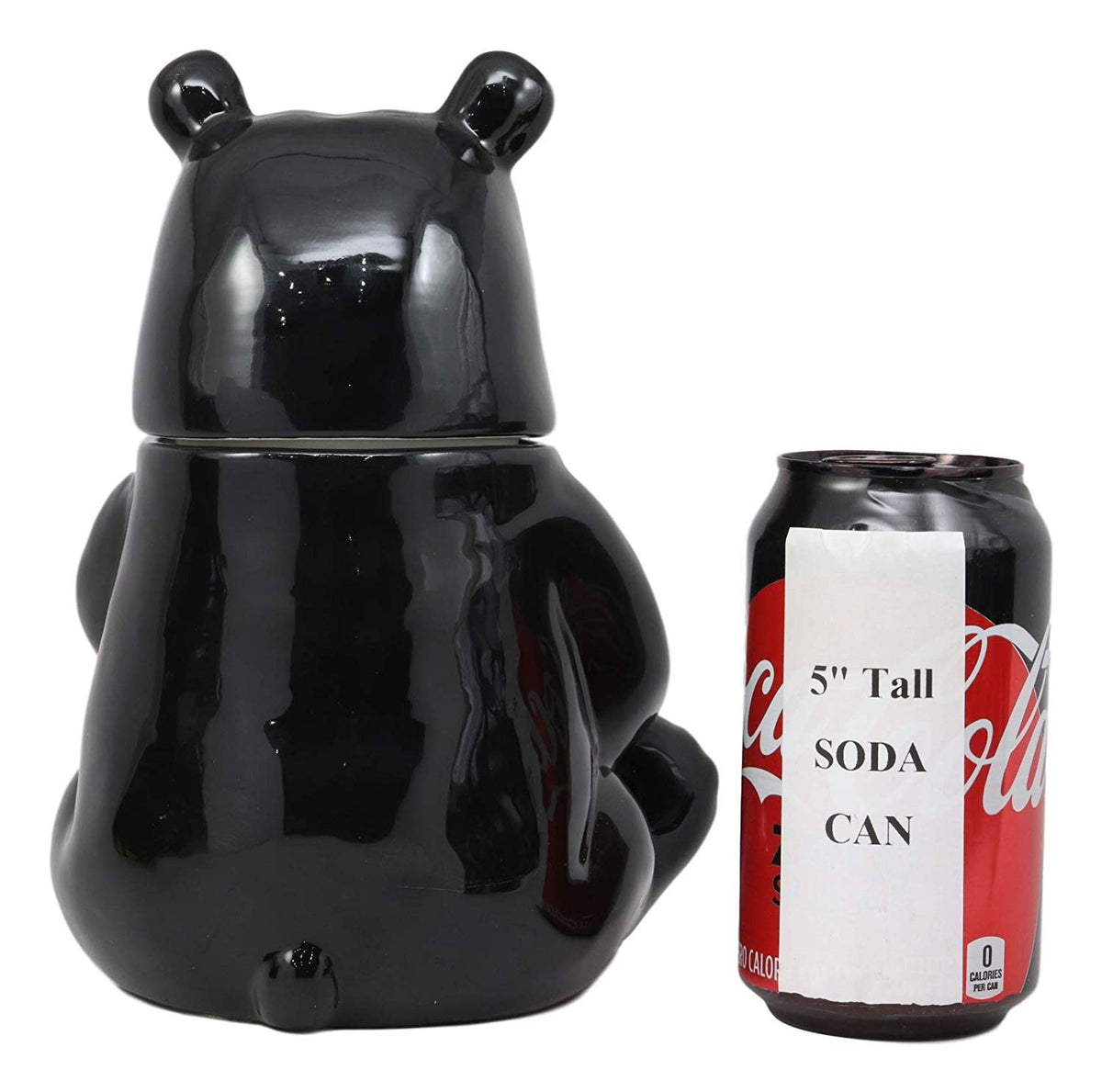 Ebros Rustic Wildlife American Black Bear With 'Cookies' Honey Pot Ceramic Cookie Jar 8.25"Tall