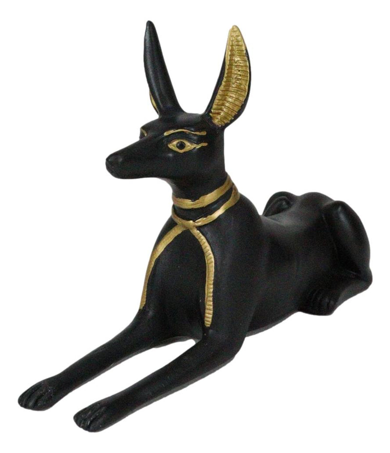 Egyptian Deity of Mummification Afterlife God Anubis In Dog Jackal Form Figurine