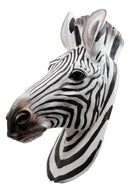 Madagascar Large Zebra Head Wall Decor Plaque 16"Tall Taxidermy Decor Sculpture