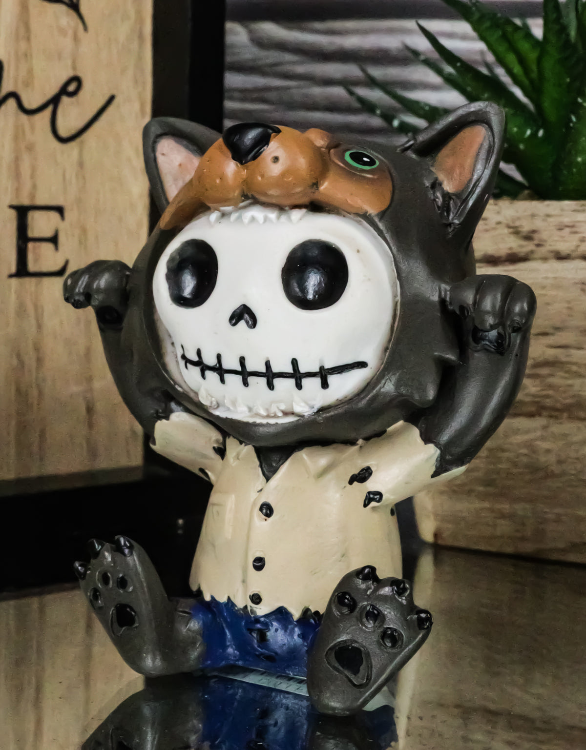 Ebros Furrybones Wolfie The Werewolf Figurine Small 3 Inch Furry Bones Werewolf - Ebros Gift
