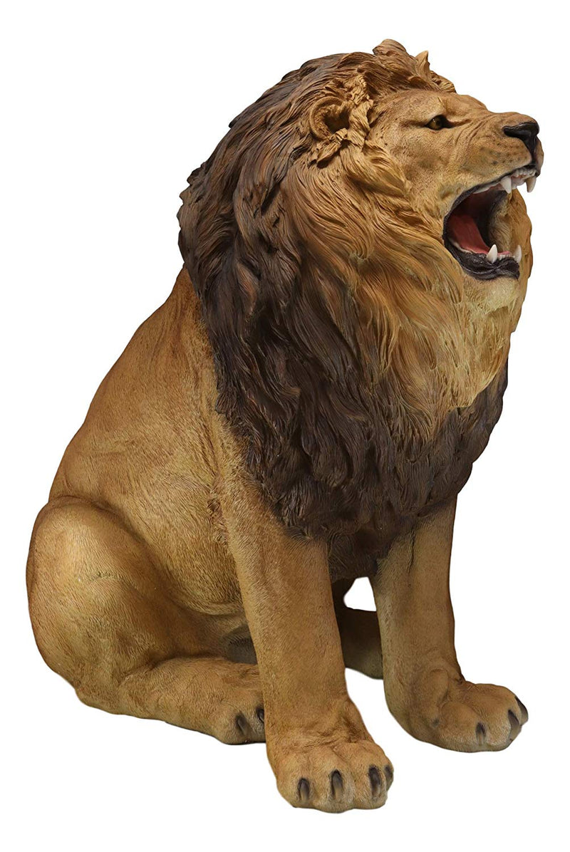 Ebros Giant King Of The Jungle Ferocious Roaring Lion Realistic Statue 41"Tall Decor