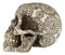 Ebros 8"Long Large Floral Gothic Tattoo Human Skull Decorative Figurine