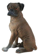 Realistic Pet Pal Adorable Sitting Brindle Boxer Dog Dollhouse Mini Figurine