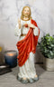 Fine Porcelain Catholic Inspirational Sculpture of The Sacred Heart of Jesus