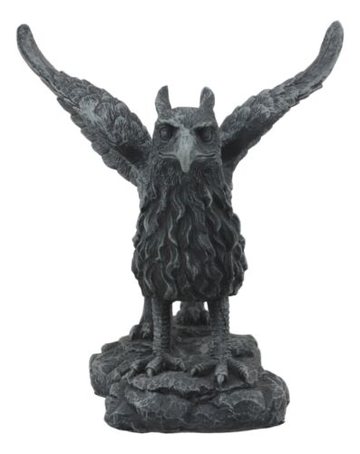 Gothic Stoic Royal Winged Griffin Gargoyle Statue 5.5" Long Gryphon Figurine