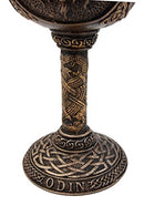 Ebros Norse Mythology Viking Alfather Odin God Of Asgard 7oz Resin Wine Goblet Chalice With Stainless Steel Liner Asgardian Ruler Thor Loki Frigga Royal Gods Family Celtic Knotwork Base