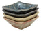 Traditional Design Japanese Tenmoku Soy Sauce Dipping Bowl or Dish Set of 4