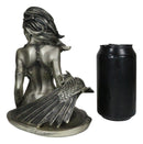 Seductive Siren of The Seas Mermaid Warrior Goddess In Fishnets Top Figurine