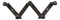 Cast Iron Rustic Industrial Farmhouse Railroad Nail Spikes 5 Peg Wall Hooks
