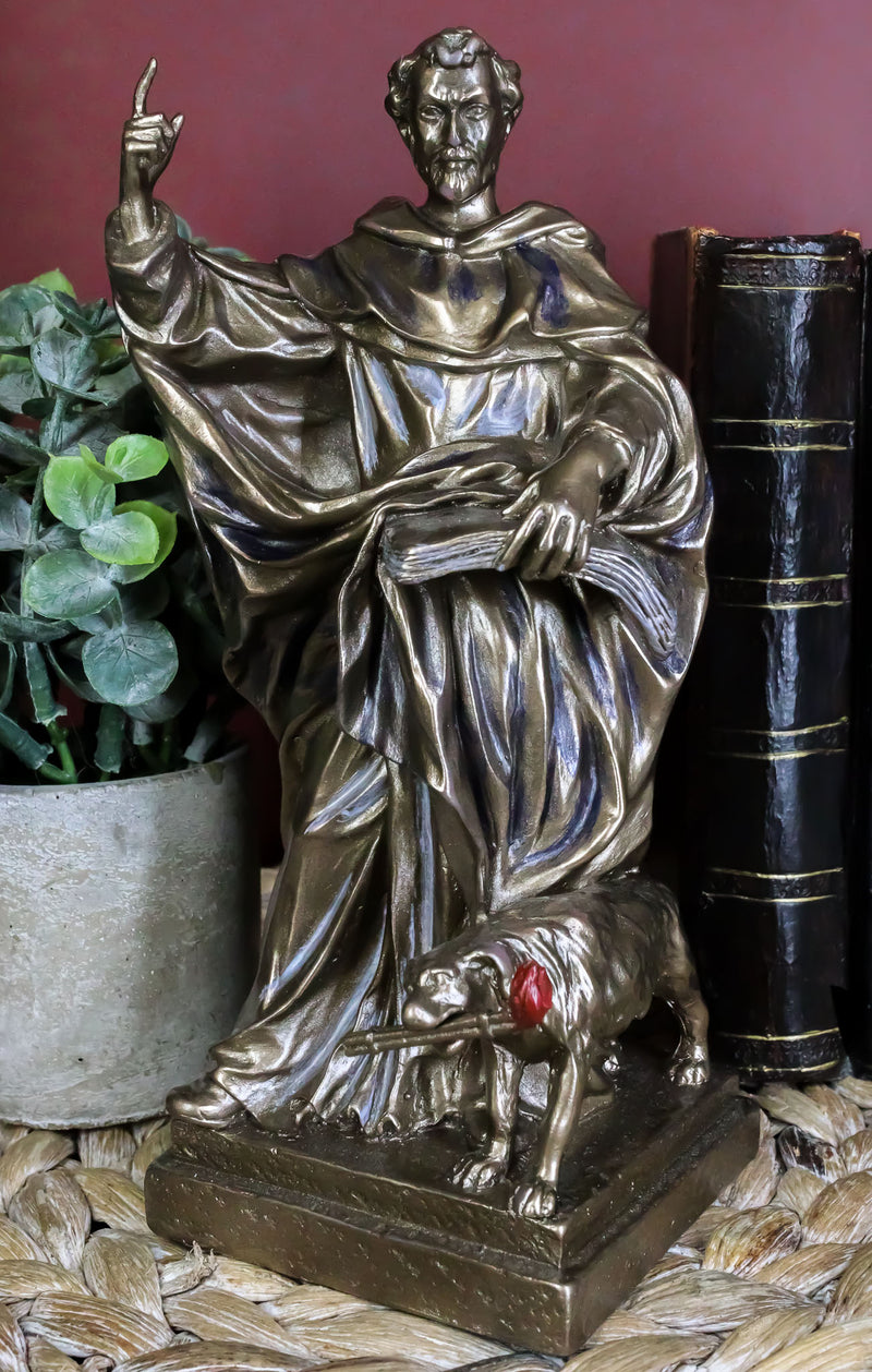 Catholic Priest Saint Dominic of Osma with Hound Dog Statue Patron Of Astronomy