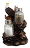 Ebros Bald Eagle Residing By Its Nests Salt and Pepper Shaker Set Holder 6.5"H