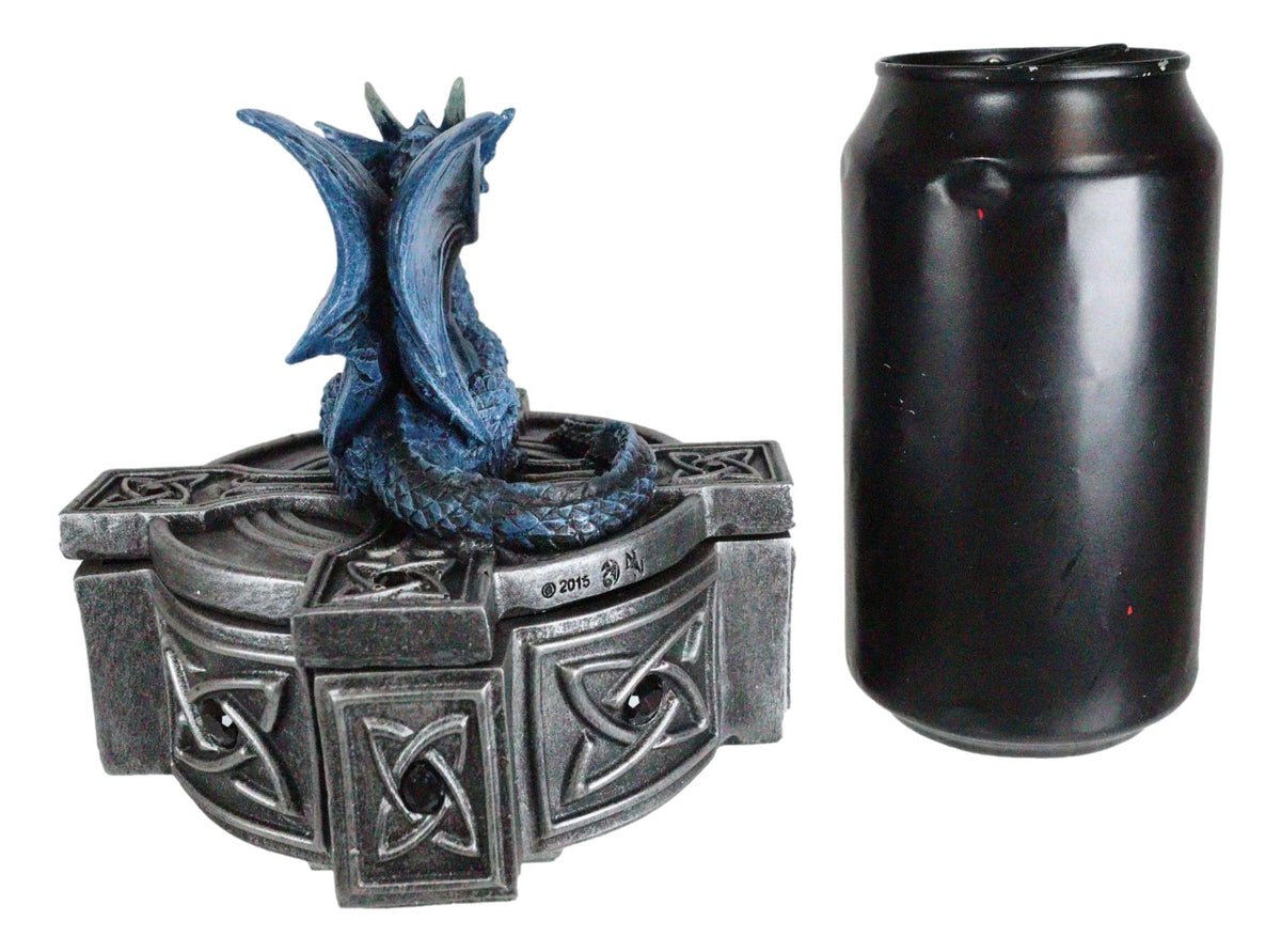 Ebros Celtic Cross Bifrost Altar Drake Dragon Jewelry Box Sculpture Trinket Box - Ebros Gift