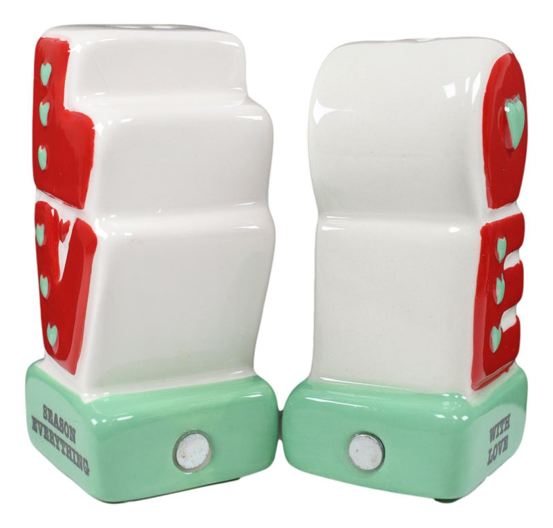 Ebros Season Everything With LOVE Word Cutout Art Magnetic Salt And Pepper Shakers Set