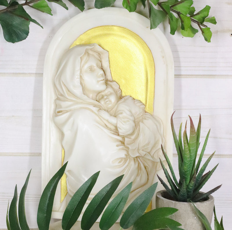 Ebros Madonna & Child Wall Plaque  Nativity Mary & Baby Jesus Christ Catholic