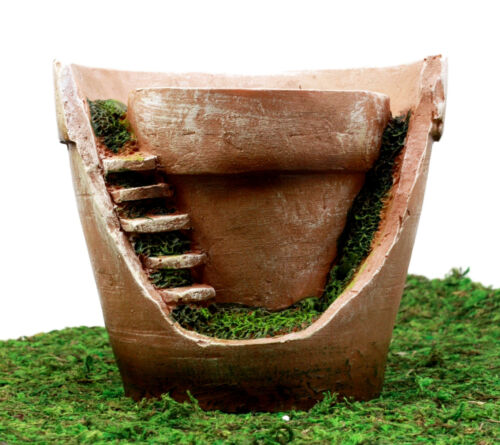 Ebros Fairy Garden Personal Broken Flower Planter Pot Fairy Home Figurine 6.25"H - Ebros Gift